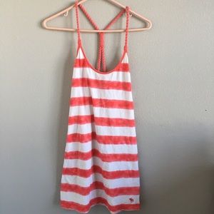 A&F Abercrombie Striped Beach Coverup Mini Dress